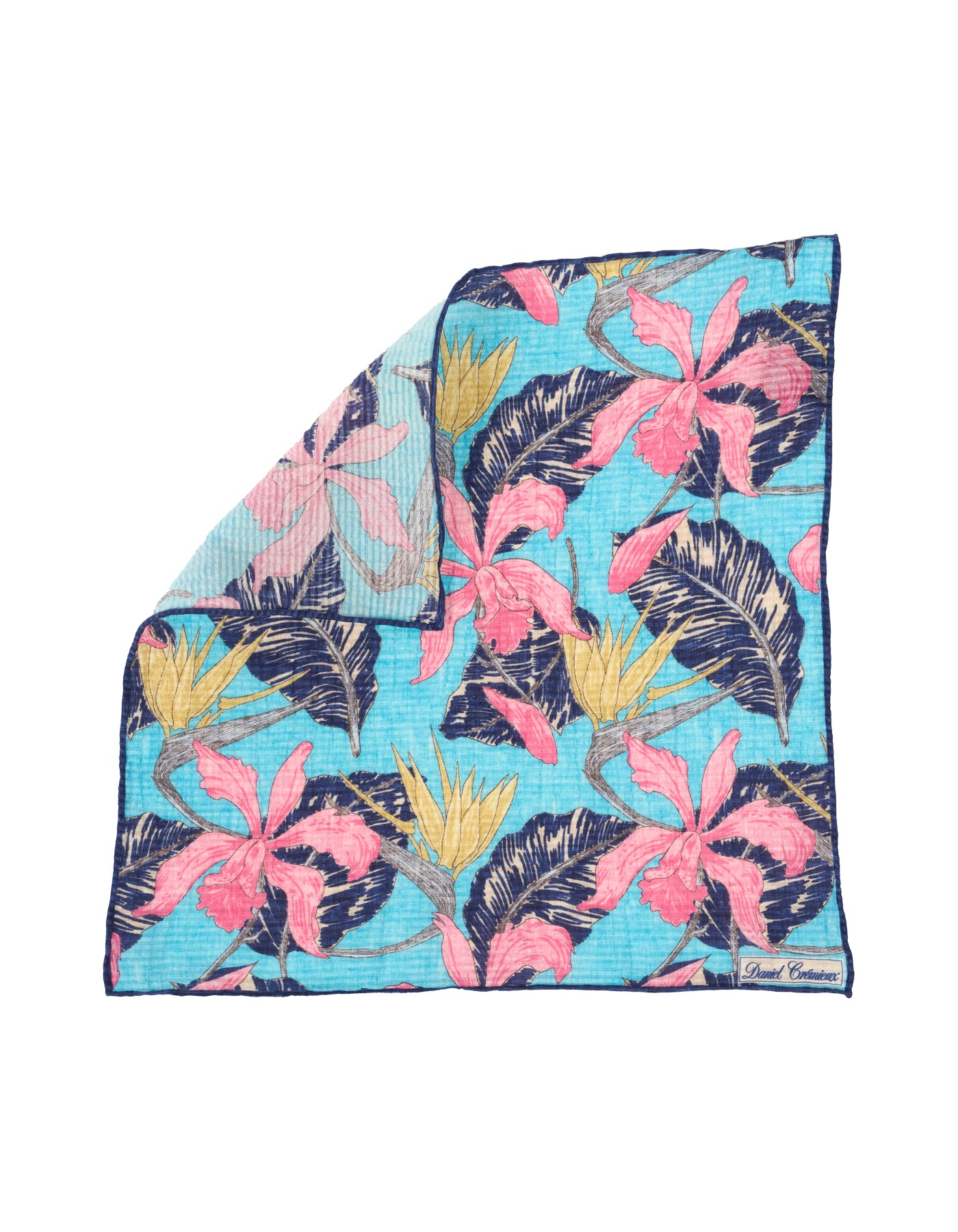 Pochette en Coton et Soie Seersucker