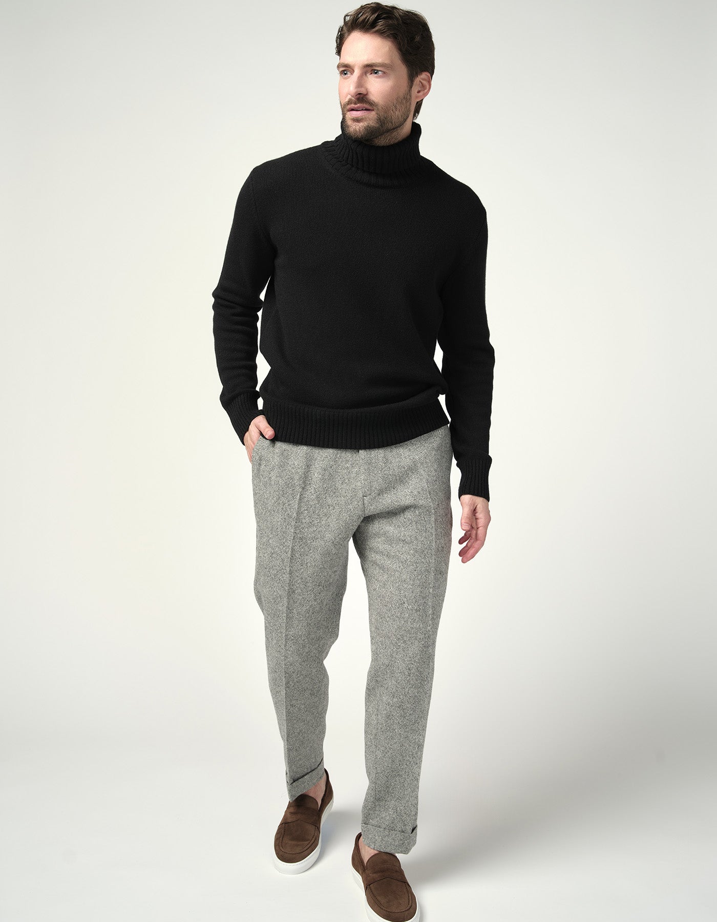 Pull Col Roulé Cachemire