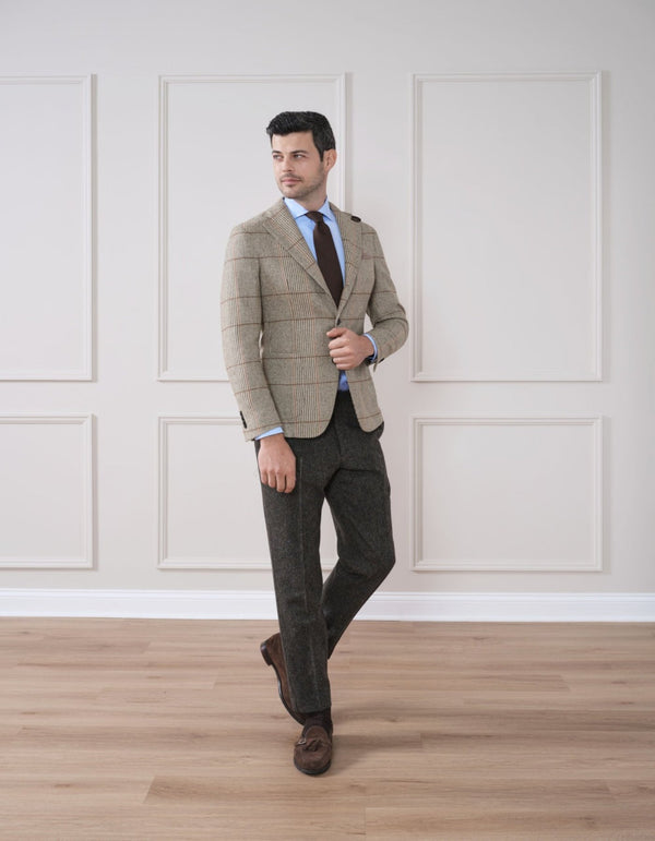 LUXURY WOOL ALPACA EXCLUSIVE PLAID JACKET